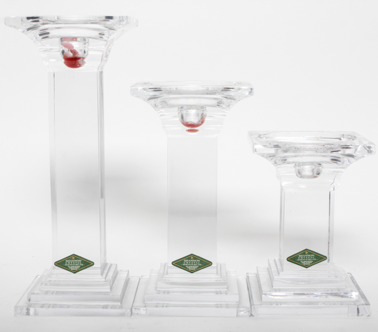 Shannon Crystal Square Candle Holders