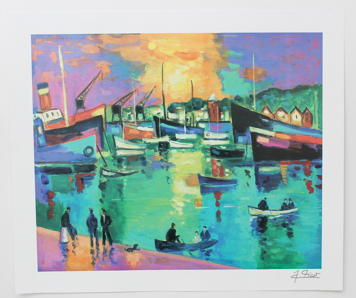 After Jean-Claude Picot Giclee Print on Paper "Un Soir D'Ete"