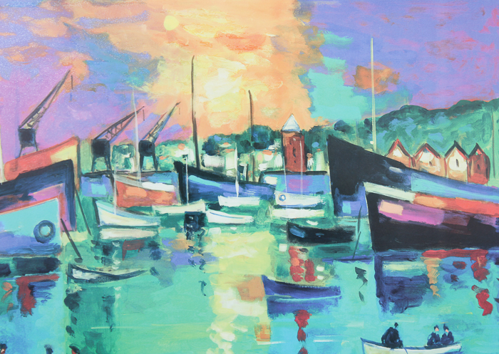 After Jean-Claude Picot Giclee Print on Paper "Un Soir D'Ete"