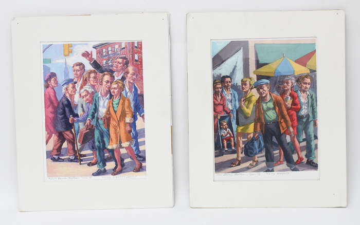 Dennis Boileau Offset Lithographs on Paper "City Streets"