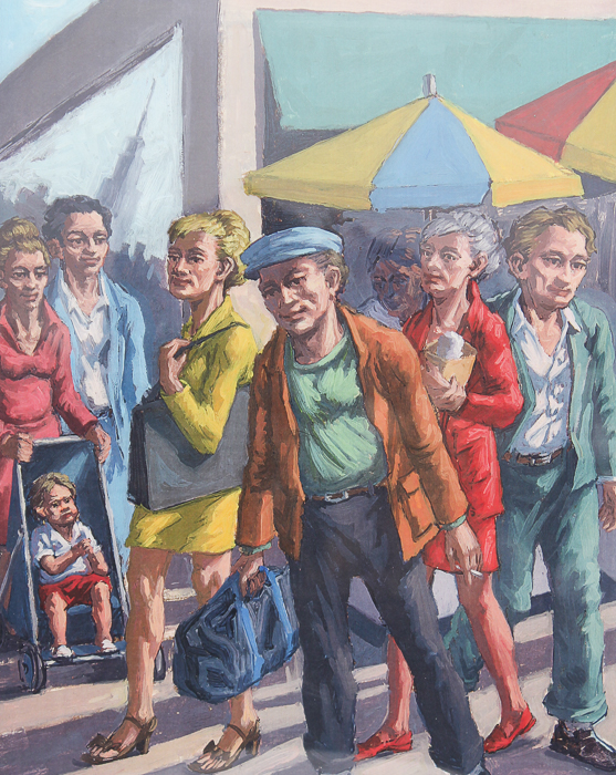 Dennis Boileau Offset Lithographs on Paper "City Streets"