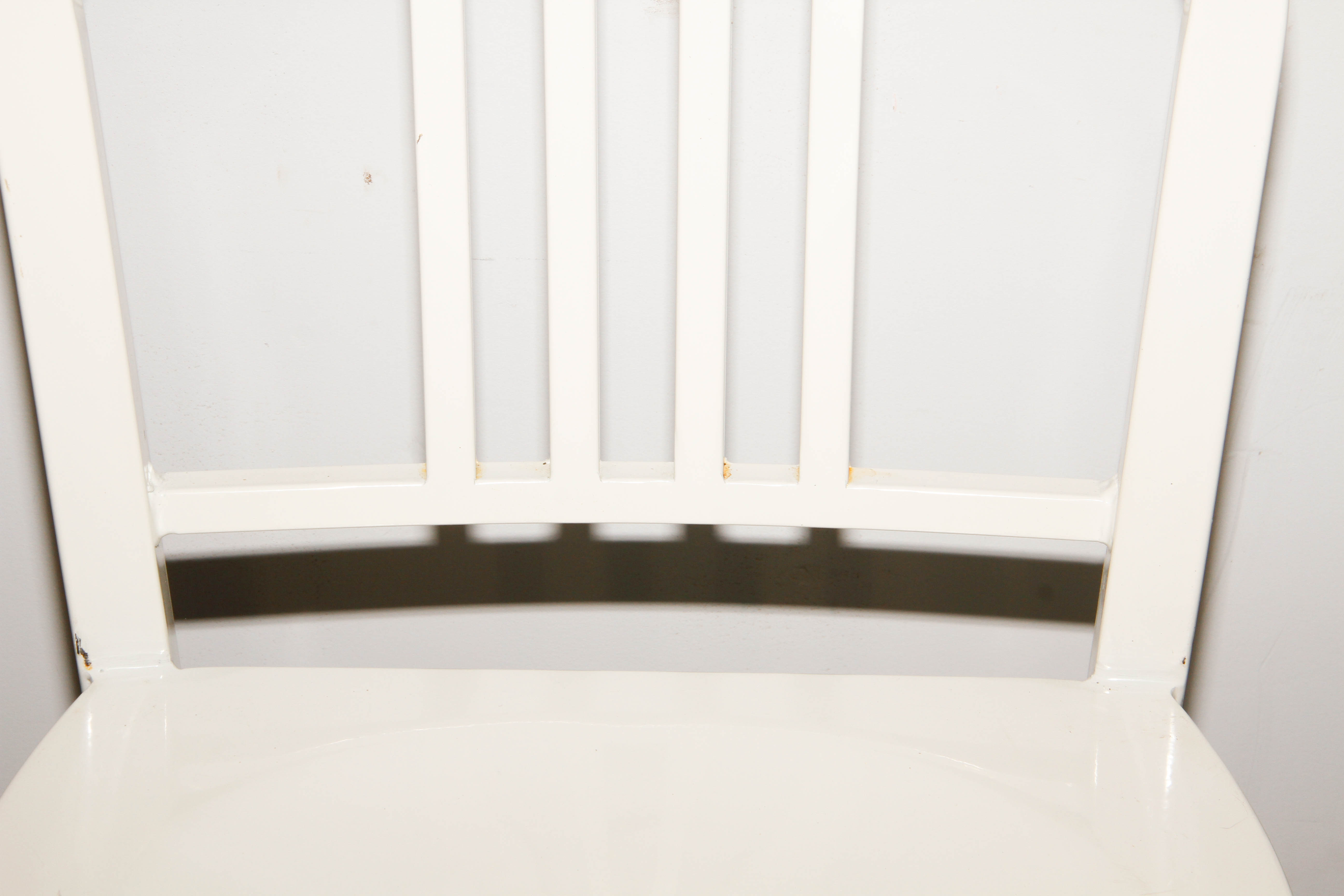 White Metal Barstools by Dimensions