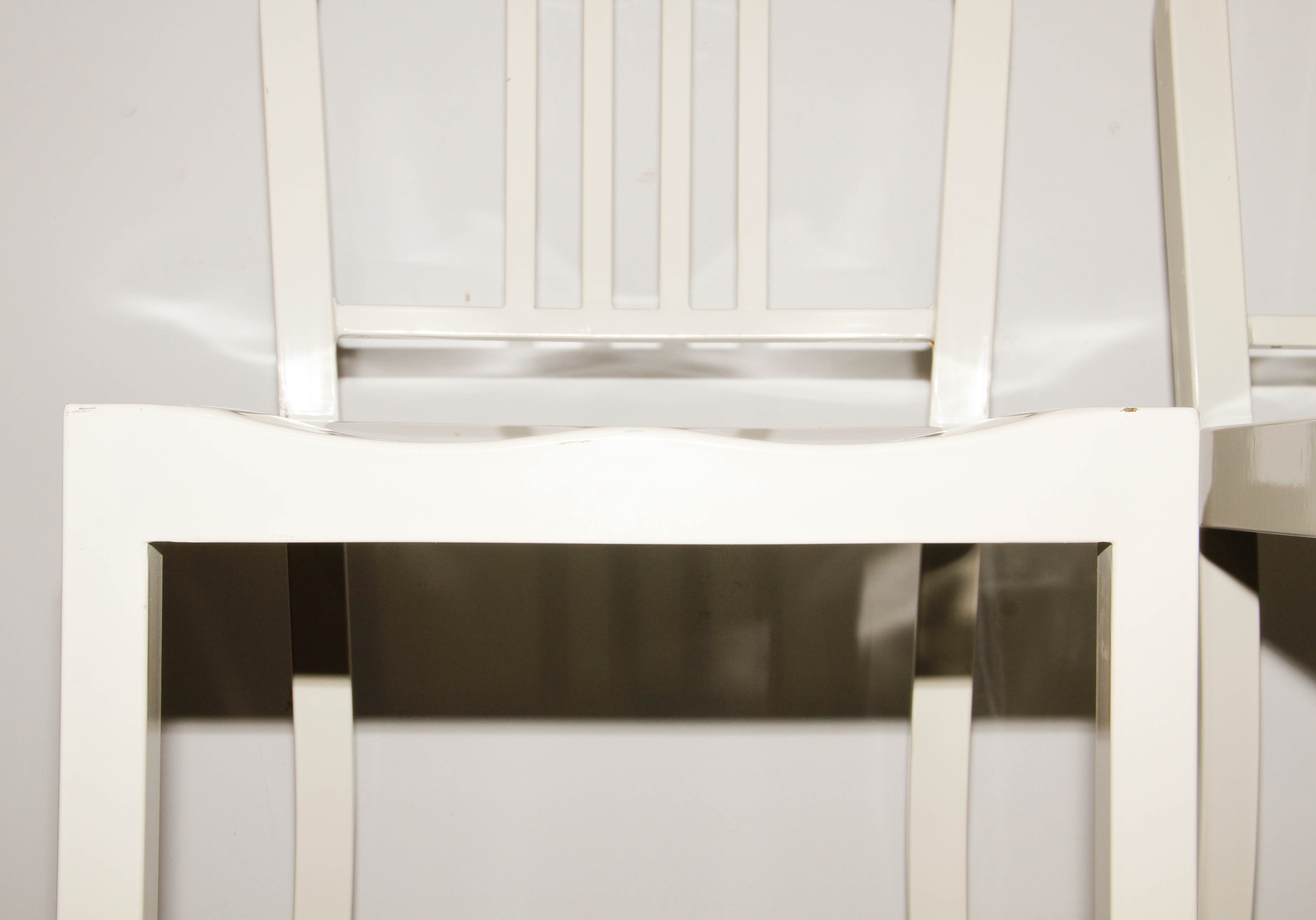 White Metal Barstools by Dimensions