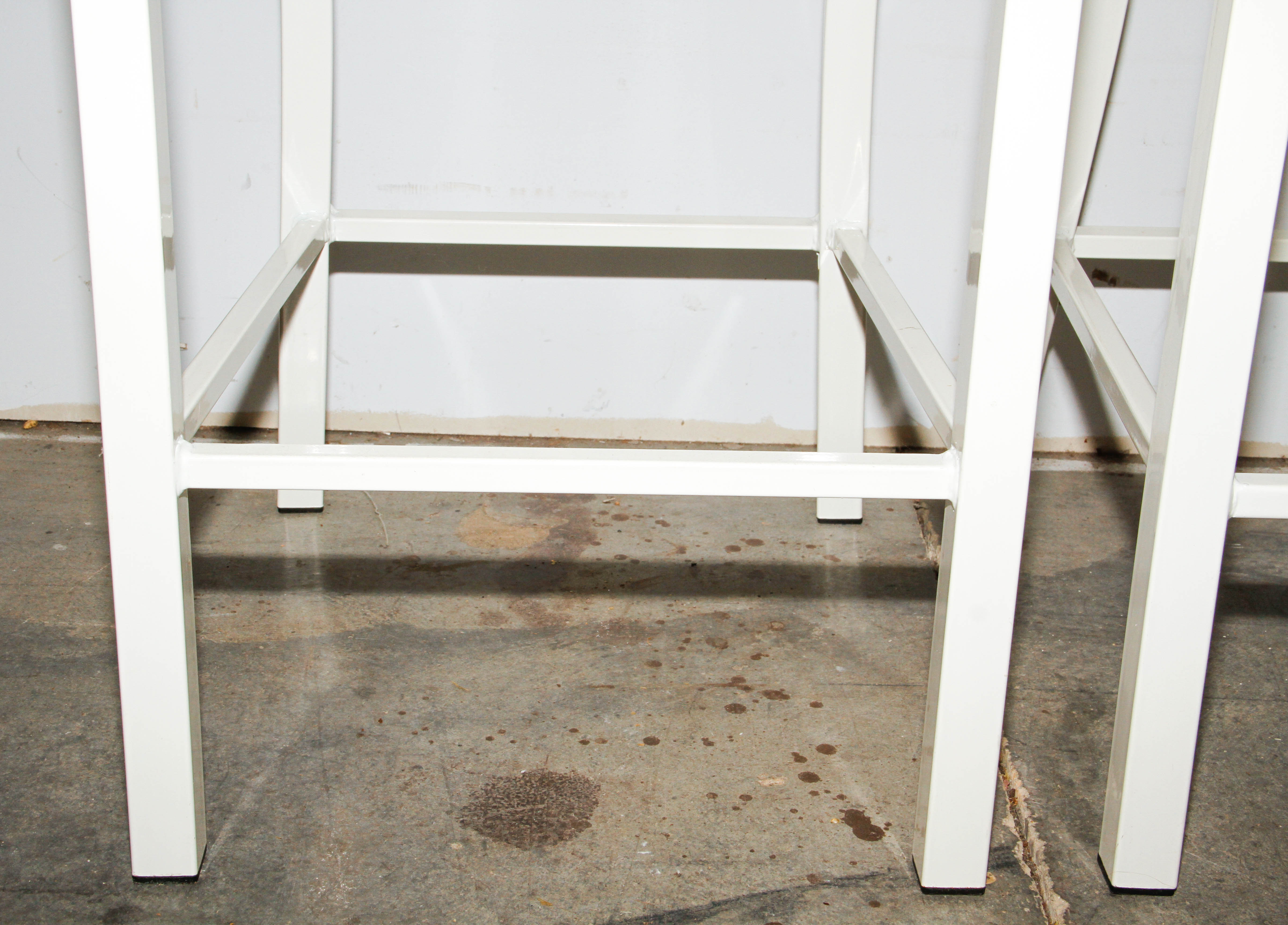 White Metal Barstools by Dimensions