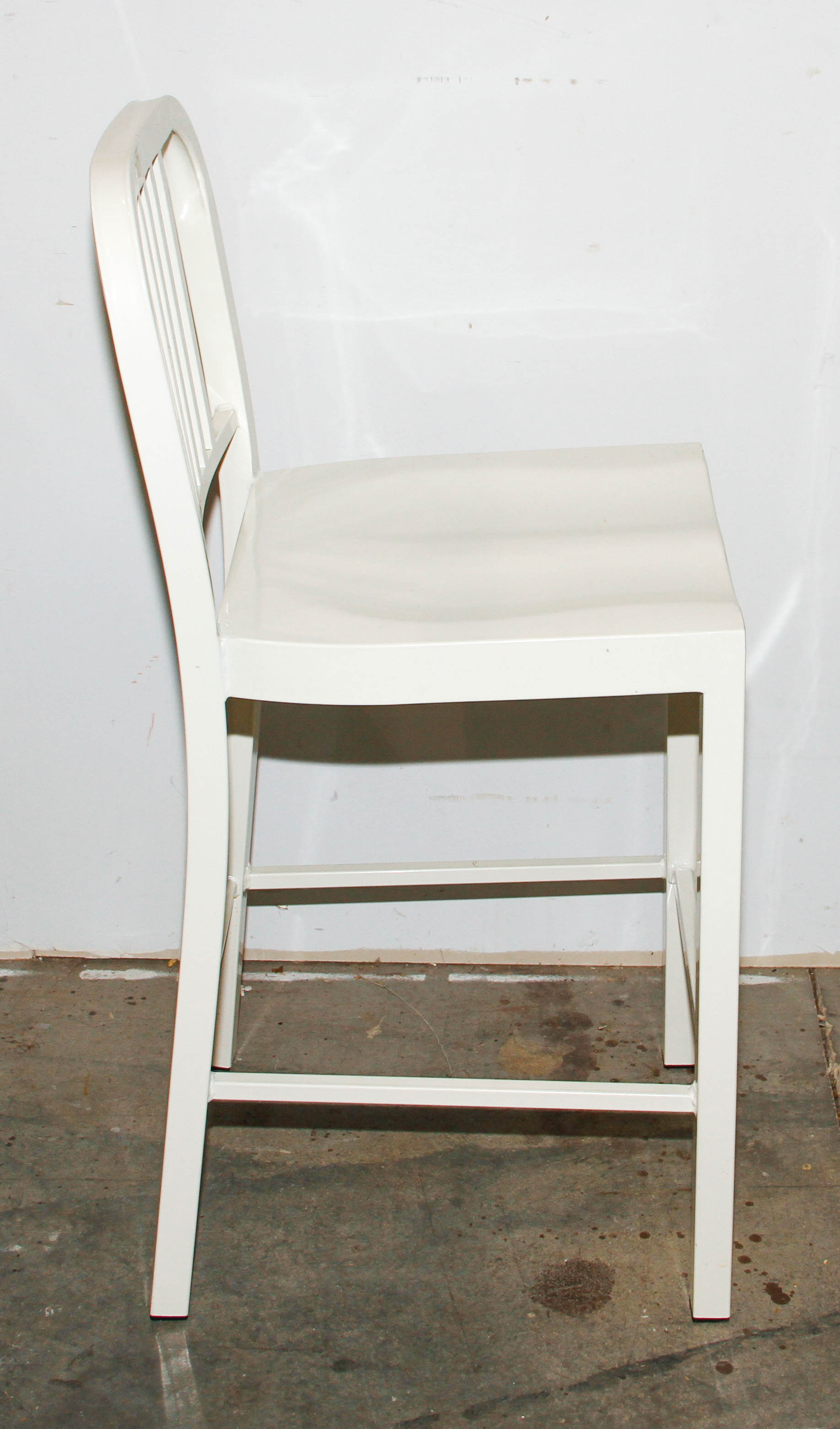 White Metal Barstools by Dimensions