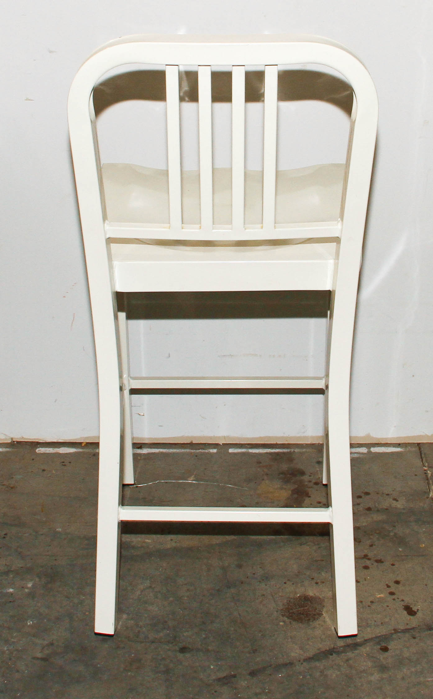 White Metal Barstools by Dimensions