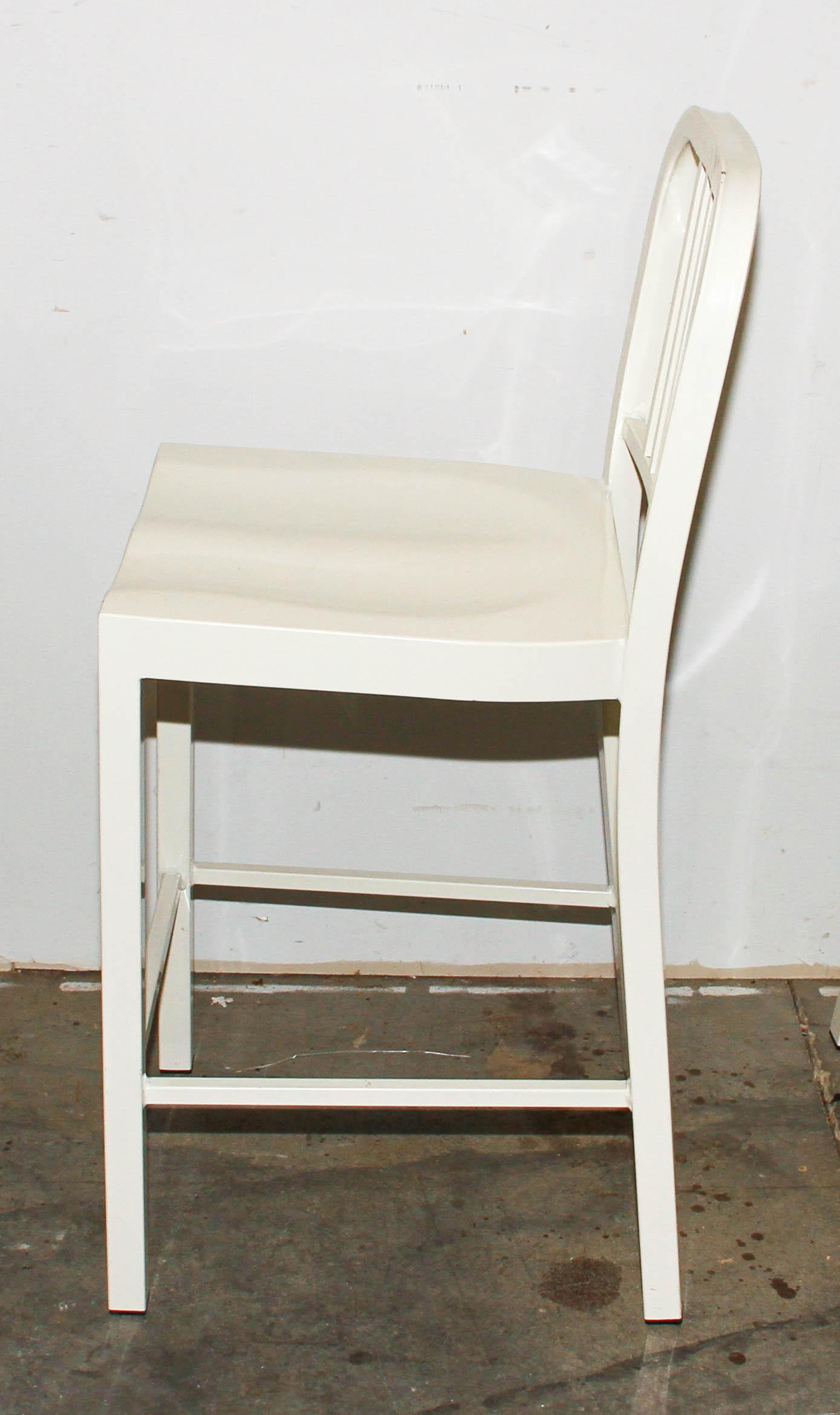 White Metal Barstools by Dimensions