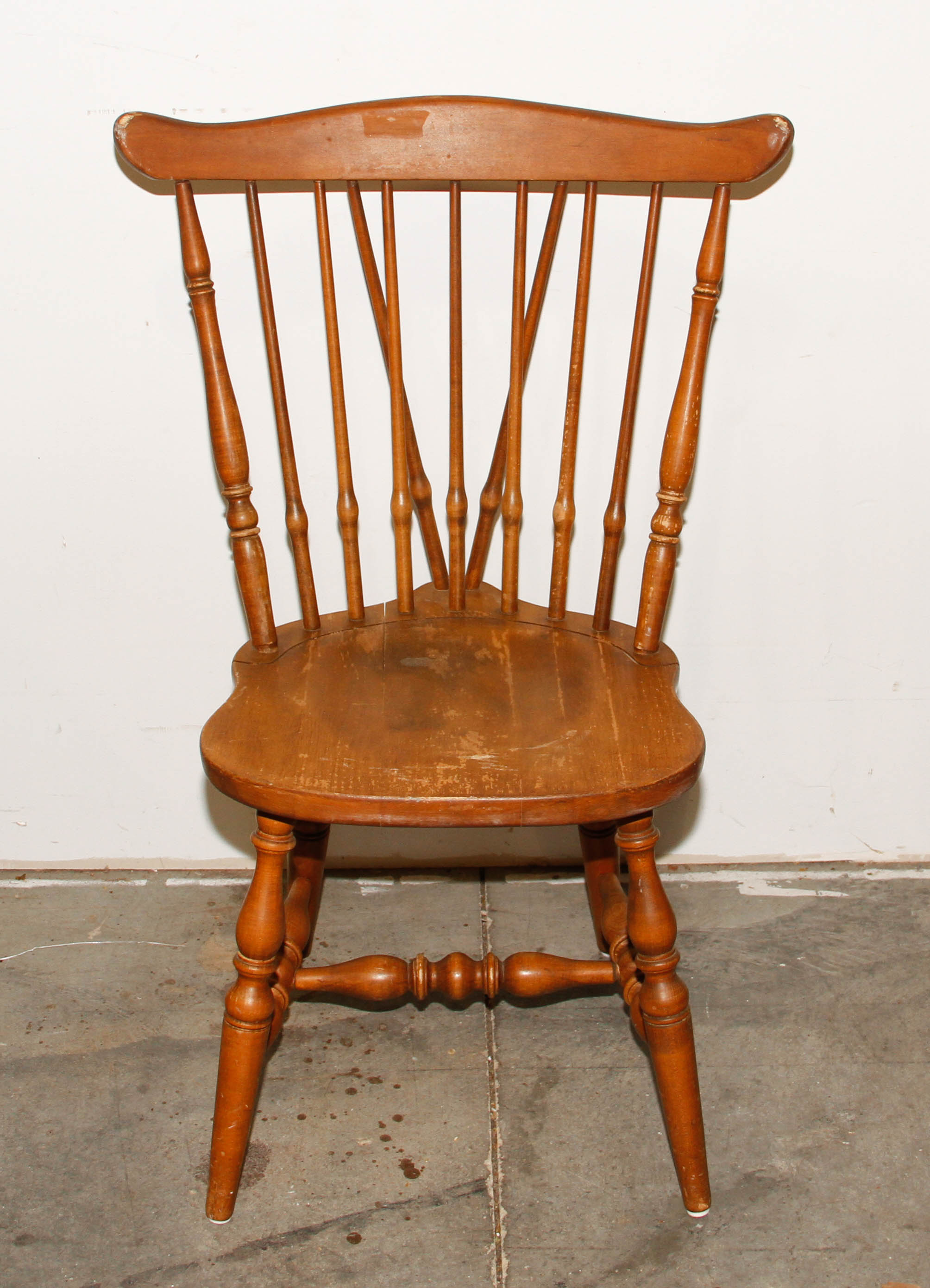 Set of Brace-back Windsor Style Dining Chairs