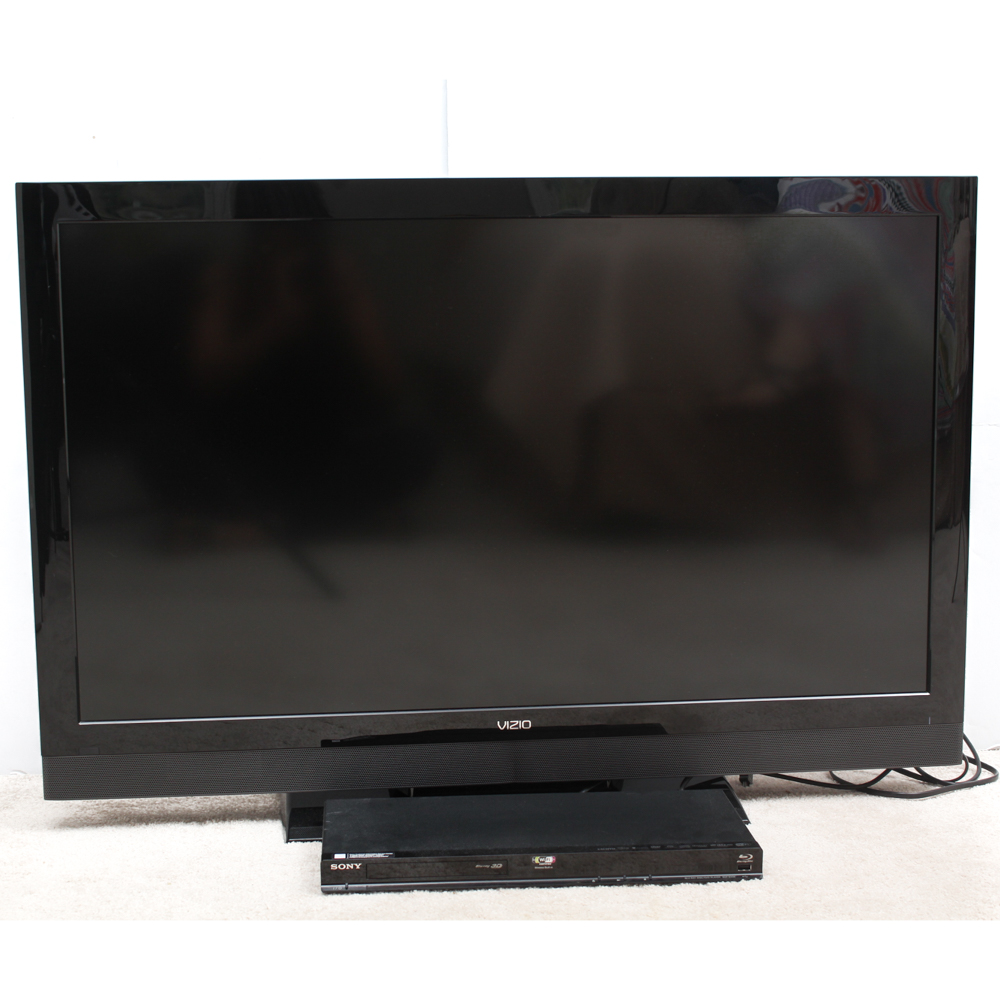 Vizio LCD 41" Television and Sony Blu-ray Player