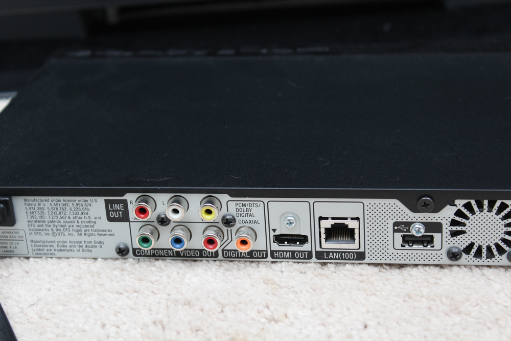 Vizio LCD 41" Television and Sony Blu-ray Player