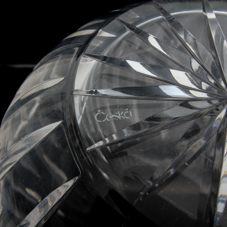 Group of Ceskci Hand-Cut Crystal Vases