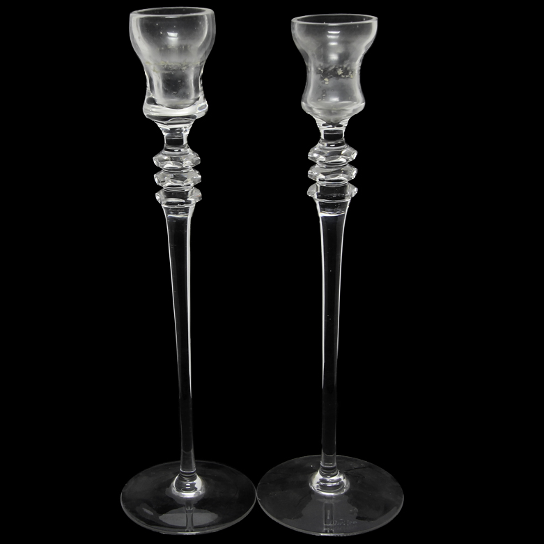 Vintage Cartier Crystal Candlesticks