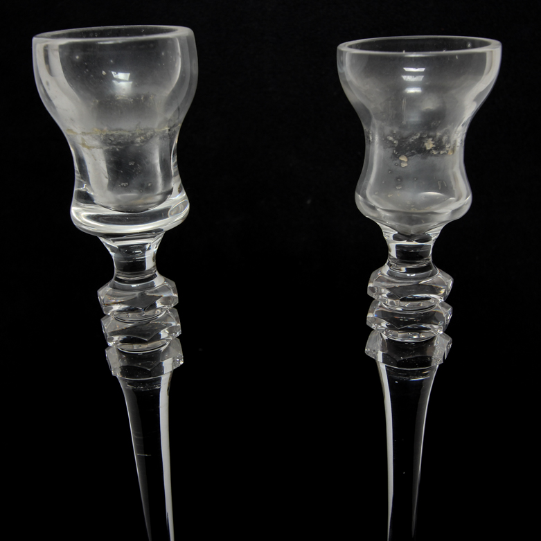 Vintage Cartier Crystal Candlesticks