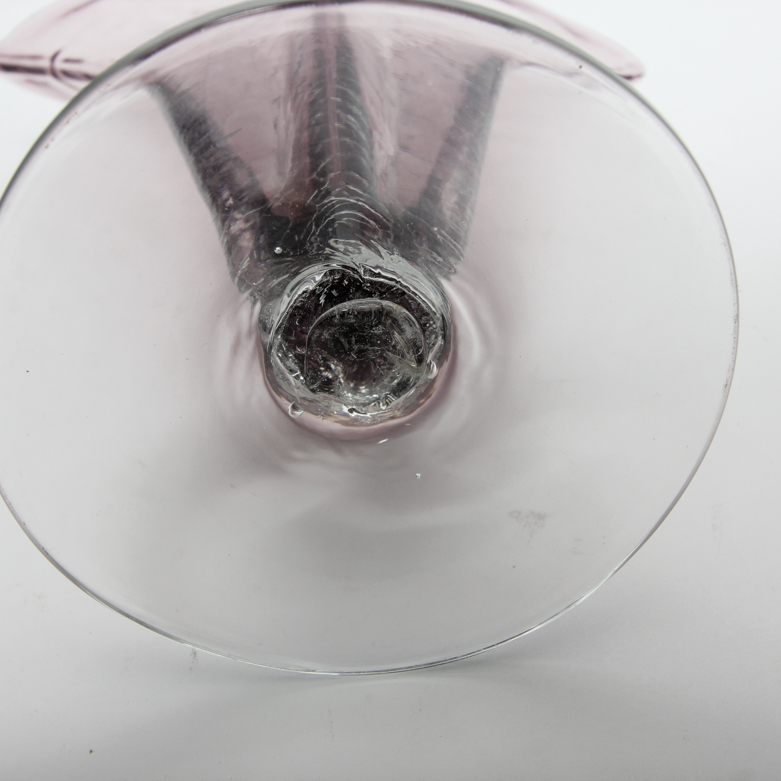 Blenko Handmade Amethyst Glass Fan Vase