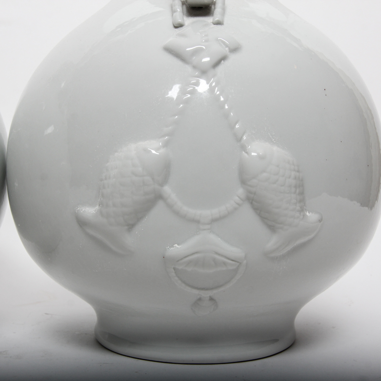 Pair of Maitland-Smith Nautical Theme Ceramic Vases