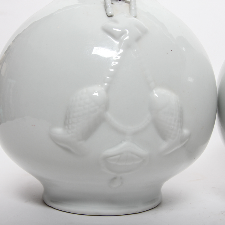 Pair of Maitland-Smith Nautical Theme Ceramic Vases