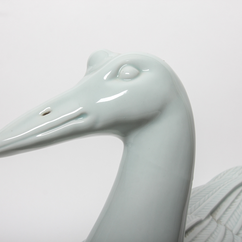 Ceramic Swan and Bunnies
