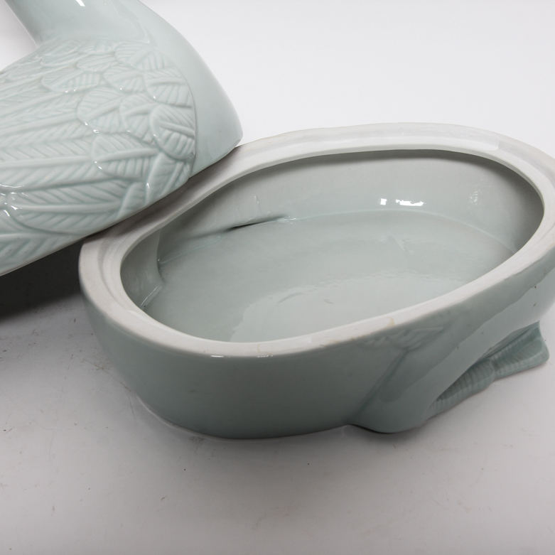 Ceramic Swan and Bunnies