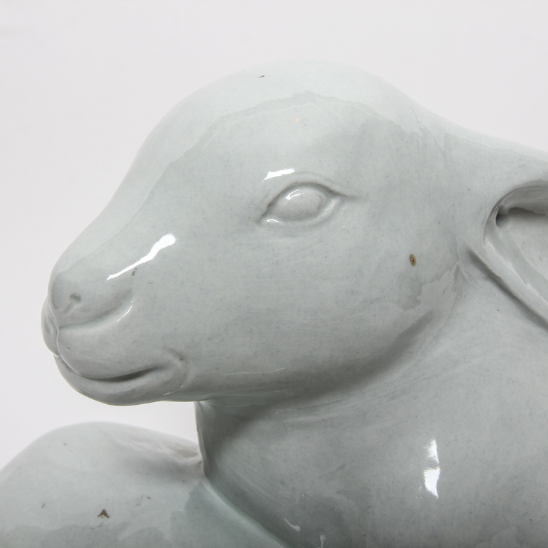 Ceramic Swan and Bunnies