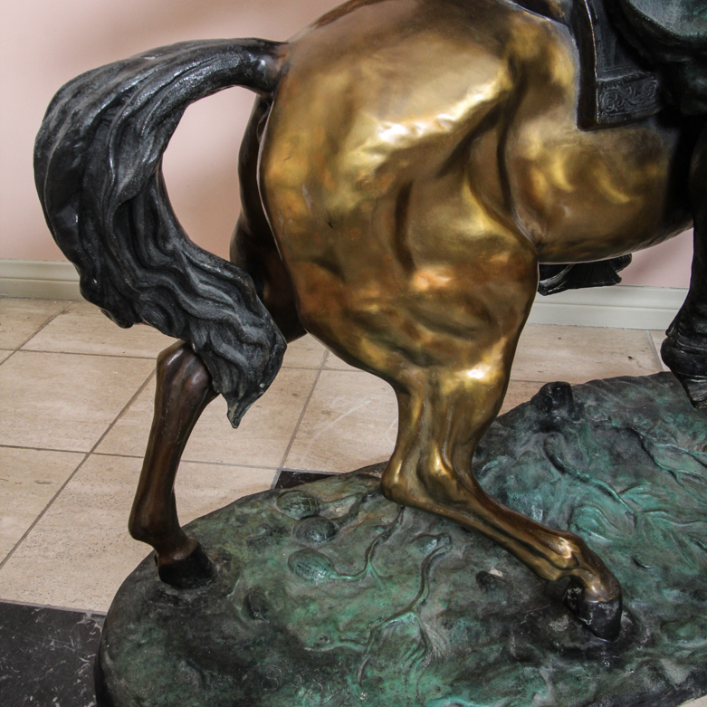 Bronze Sculpture After Antoine-Louis Barye "Arab on Horseback"