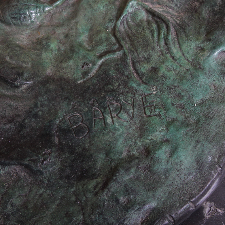 Bronze Sculpture After Antoine-Louis Barye "Arab on Horseback"
