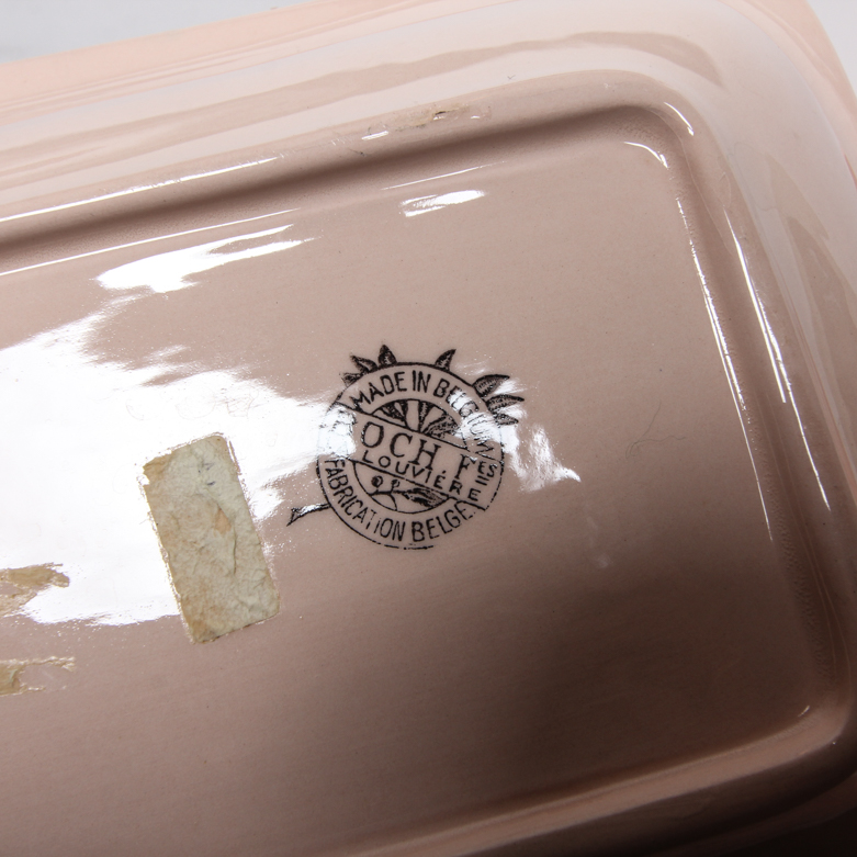 Vintage Pink Ceramic Tableware including Boch Fes La Louviere and Mikasa