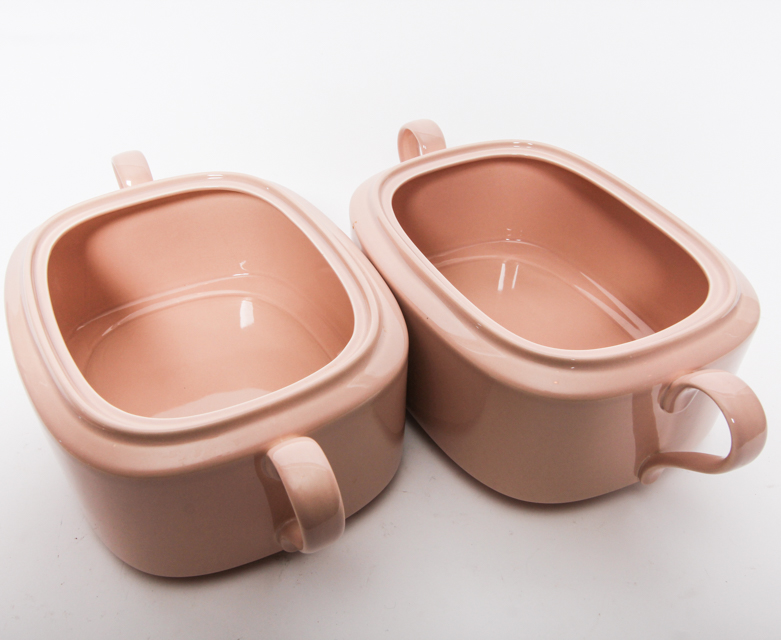 Vintage Pink Ceramic Tableware including Boch Fes La Louviere and Mikasa