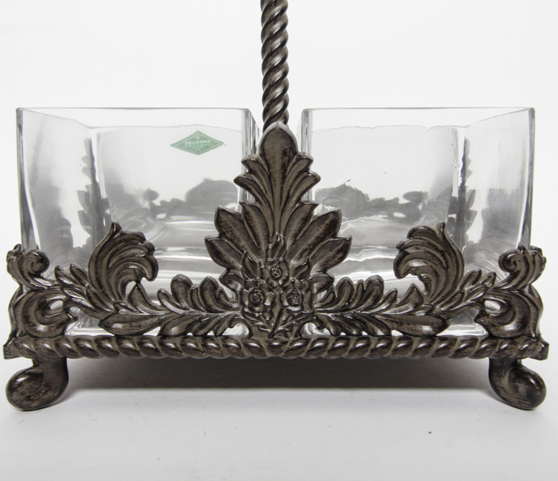 Shannon Crystal and Godinger Flatware Caddy