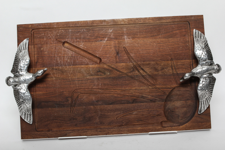 Pair of Vintage Serving Trays including Godinger and Bruce Fox Design