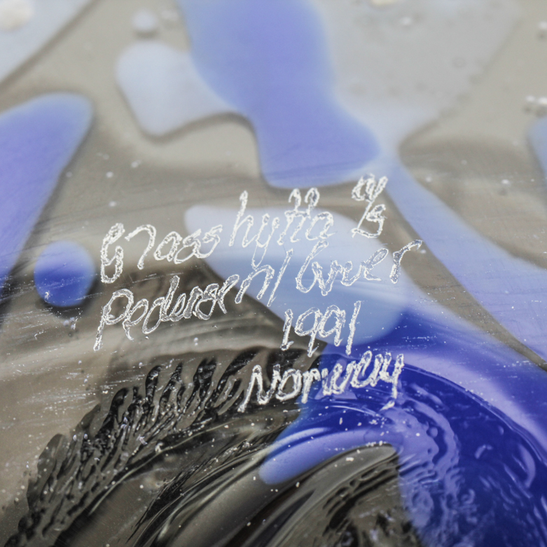 Hand Blown European Art Glass Platters