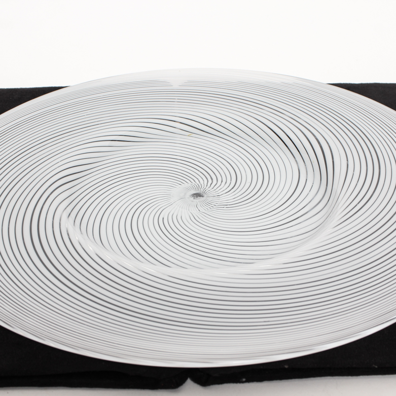 Hand Blown European Art Glass Platters