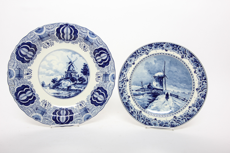 Delft and Gold Imari Decorative Plates