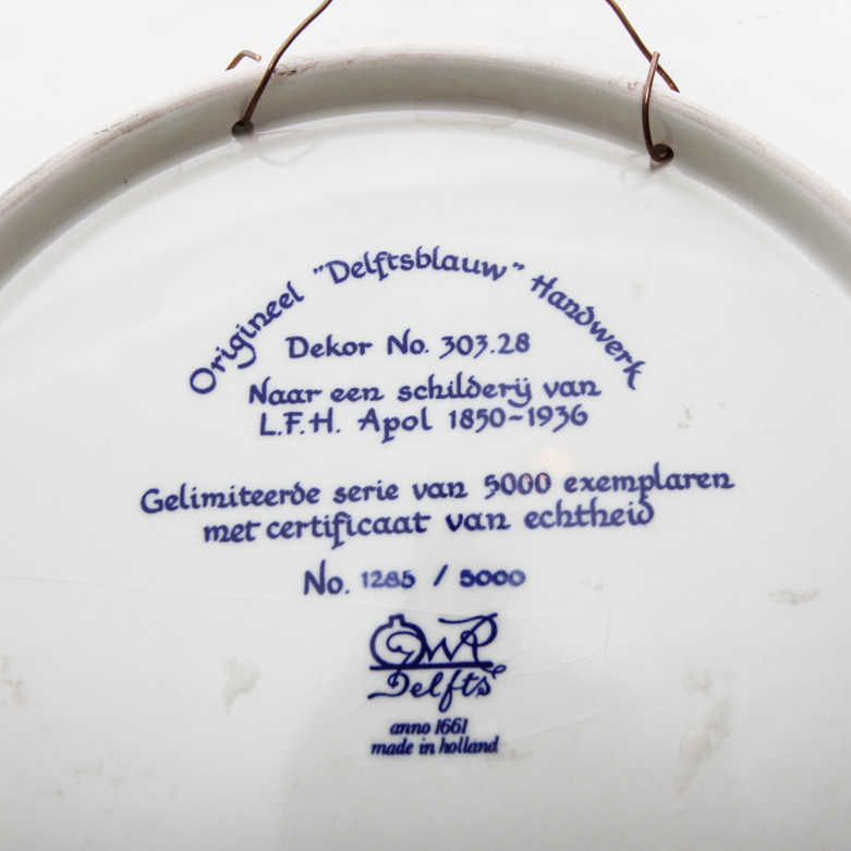 Delft and Gold Imari Decorative Plates