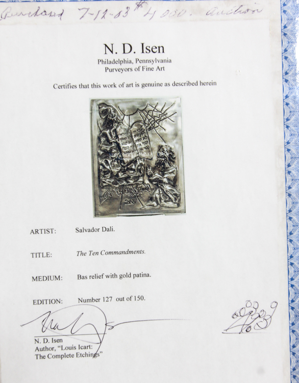 Bas-Relief of Salvador Dali's "The Ten Commandments"