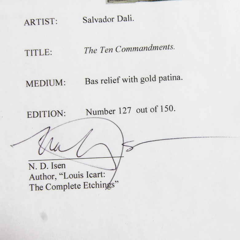 Bas-Relief of Salvador Dali's "The Ten Commandments"