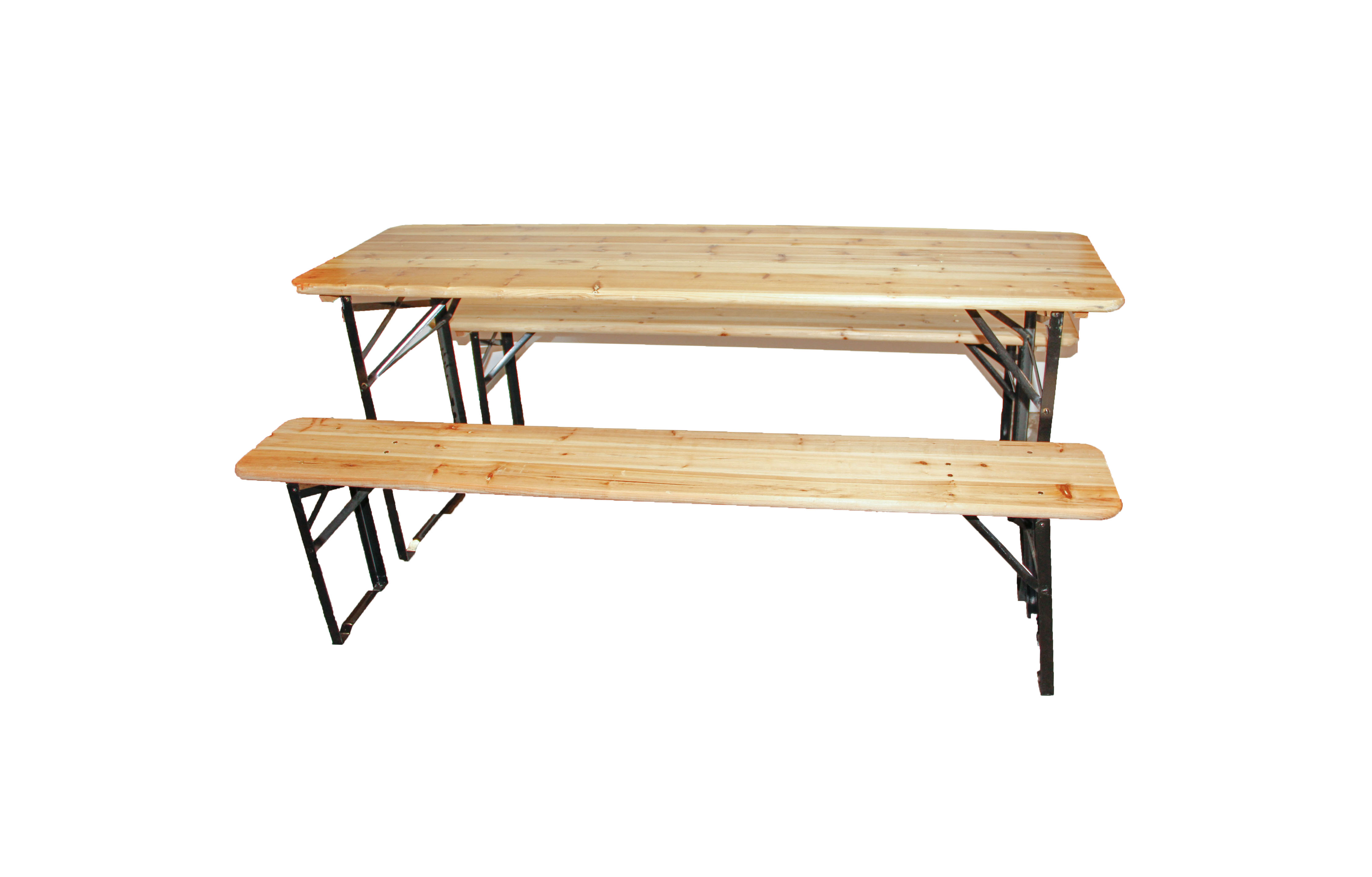 Knotty Pine Folding Picnic Table and Benches