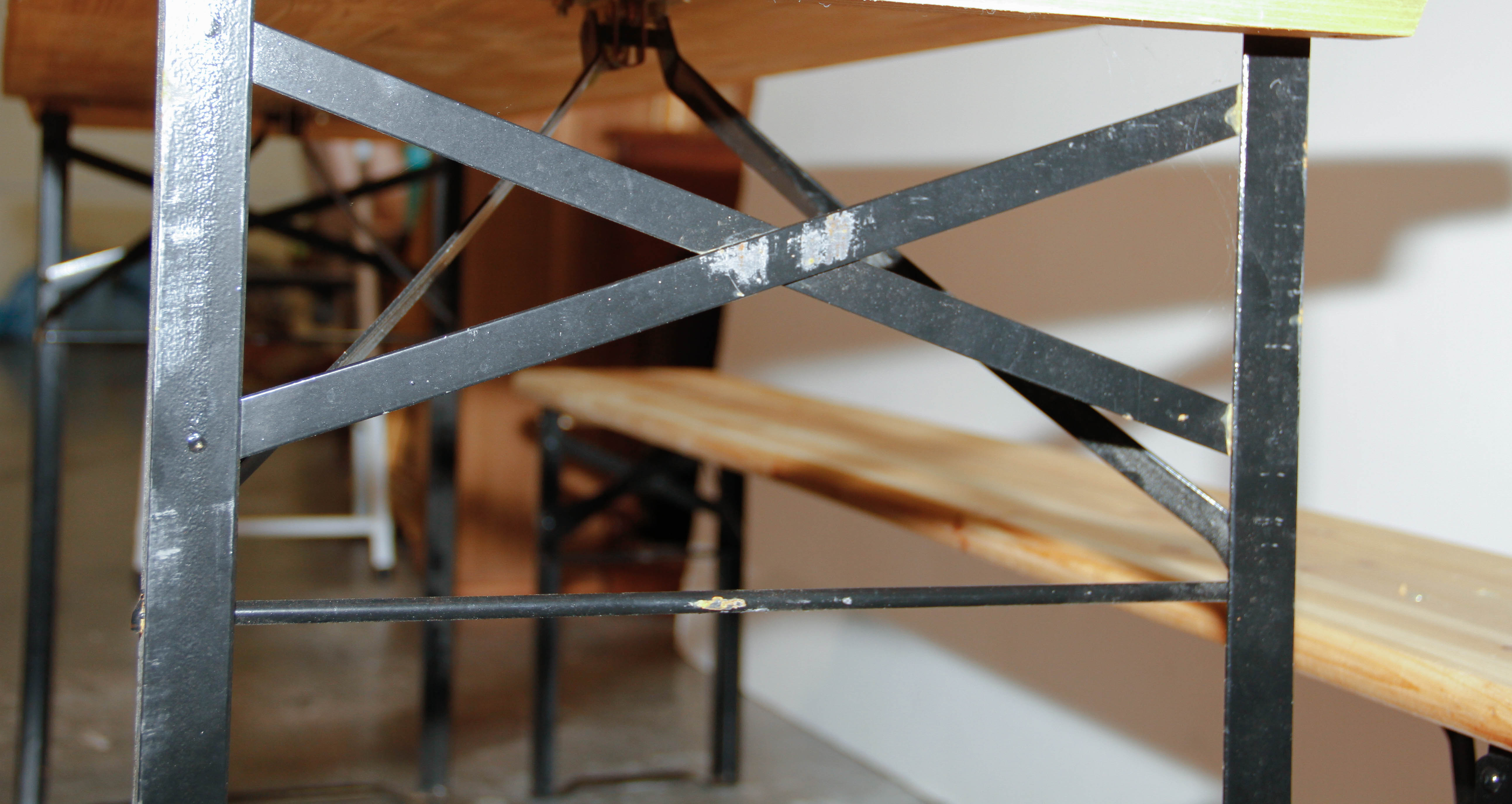 Knotty Pine Folding Picnic Table and Benches