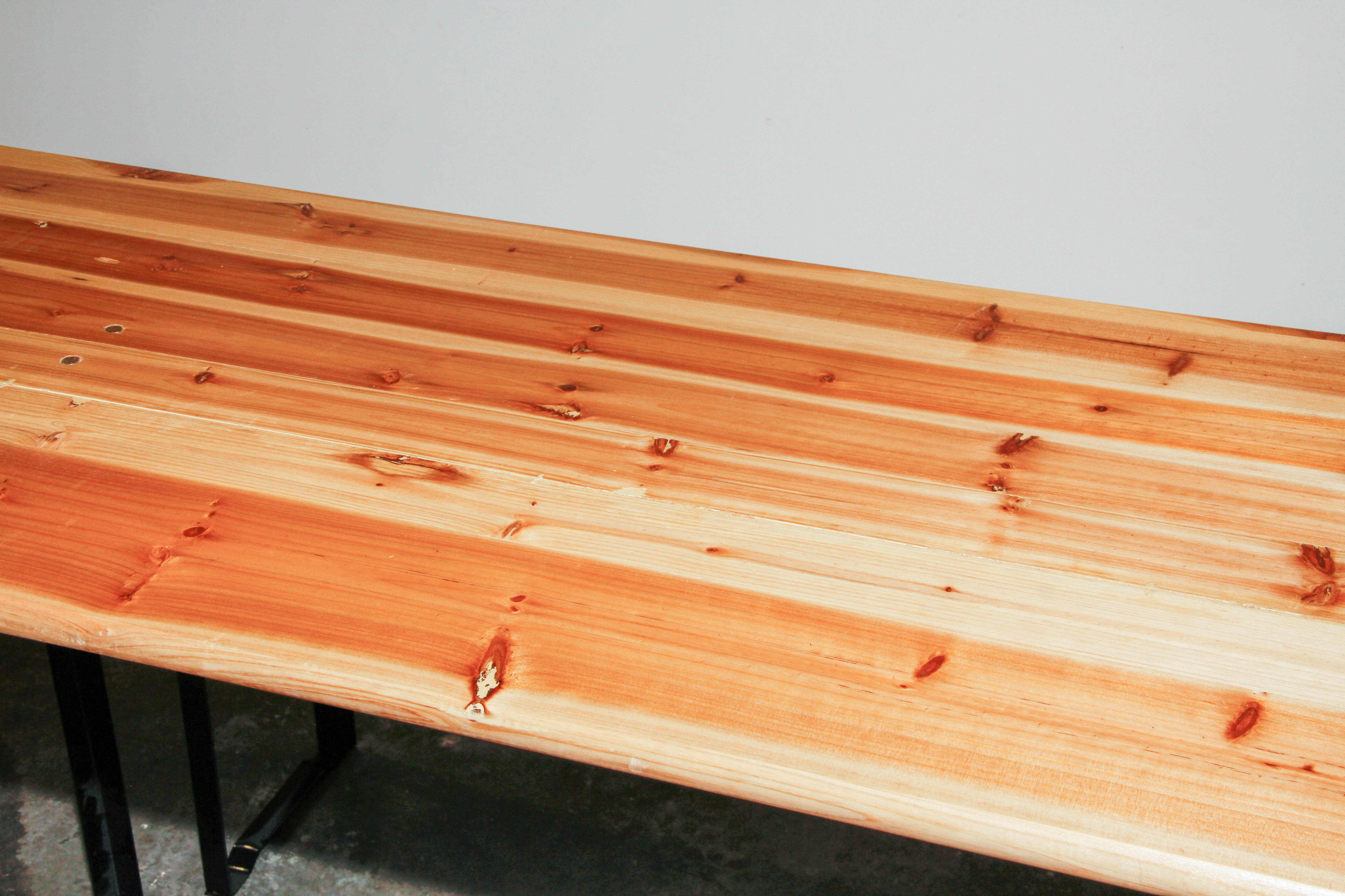 Knotty Pine Folding Picnic Table and Benches