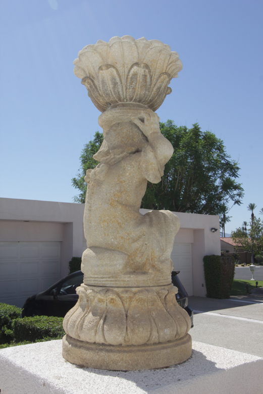 Monumental Cast Stone Garden Statues