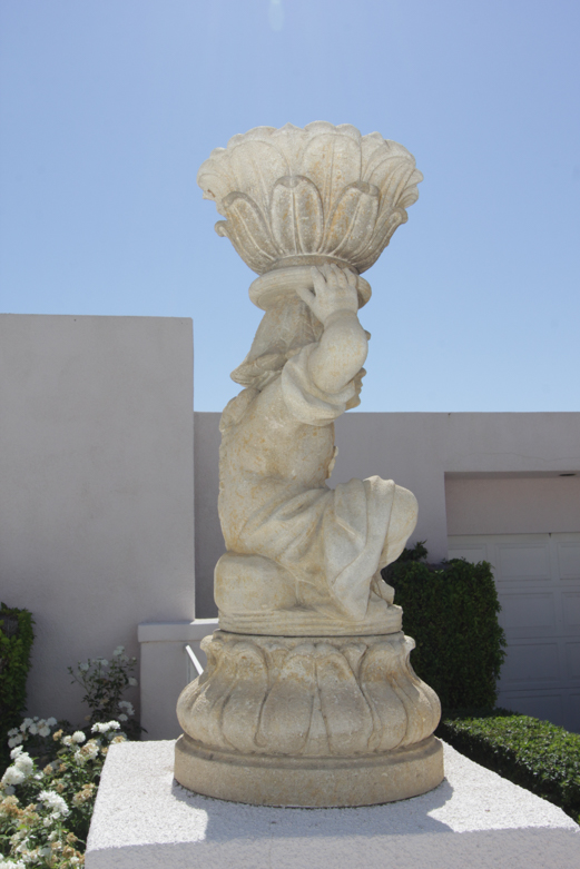 Monumental Cast Stone Garden Statues