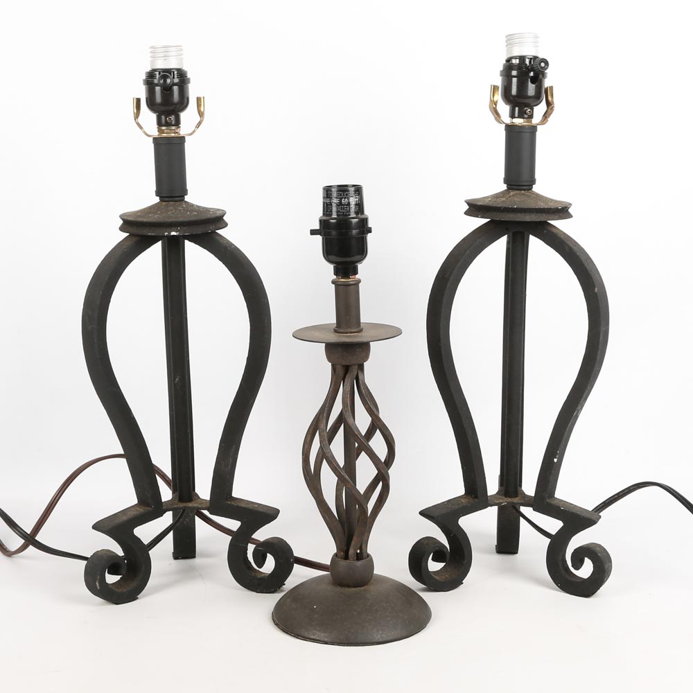 Black Iron Table Lamps