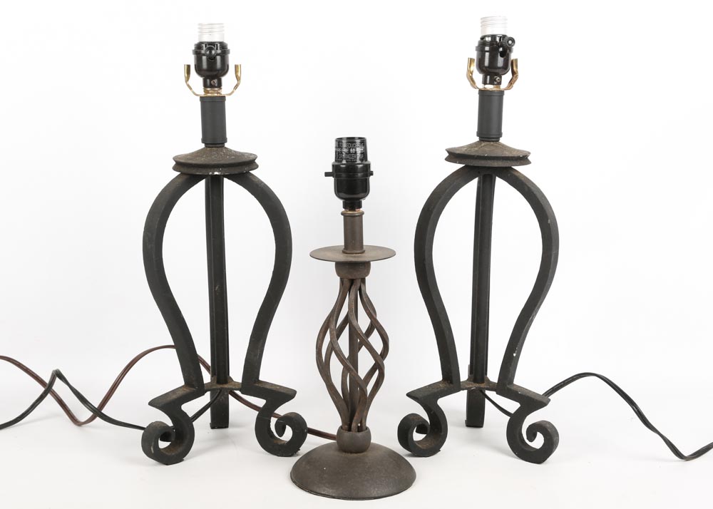 Black Iron Table Lamps