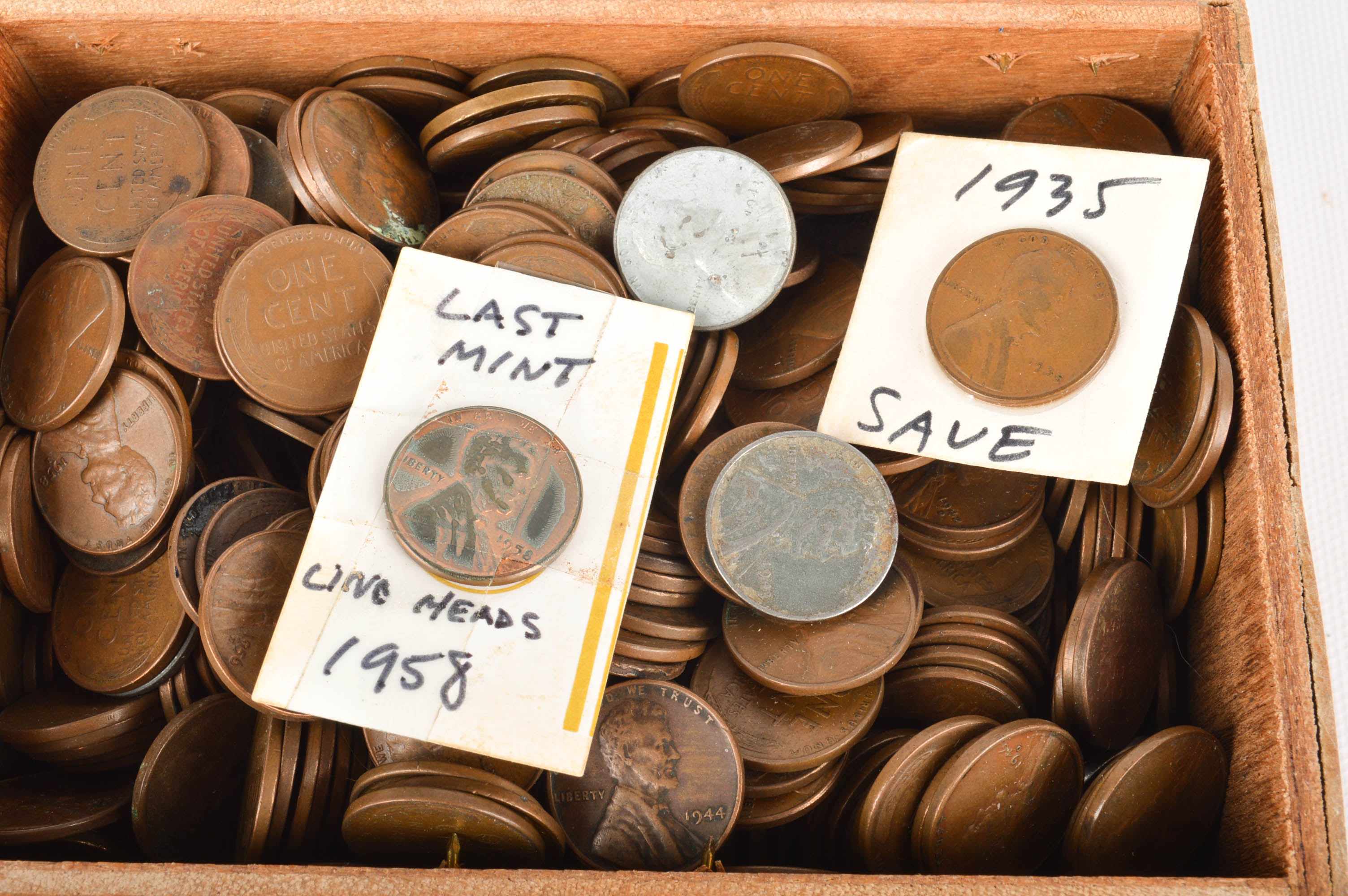 Collection of Lincoln Head Cent Wheat Pennies