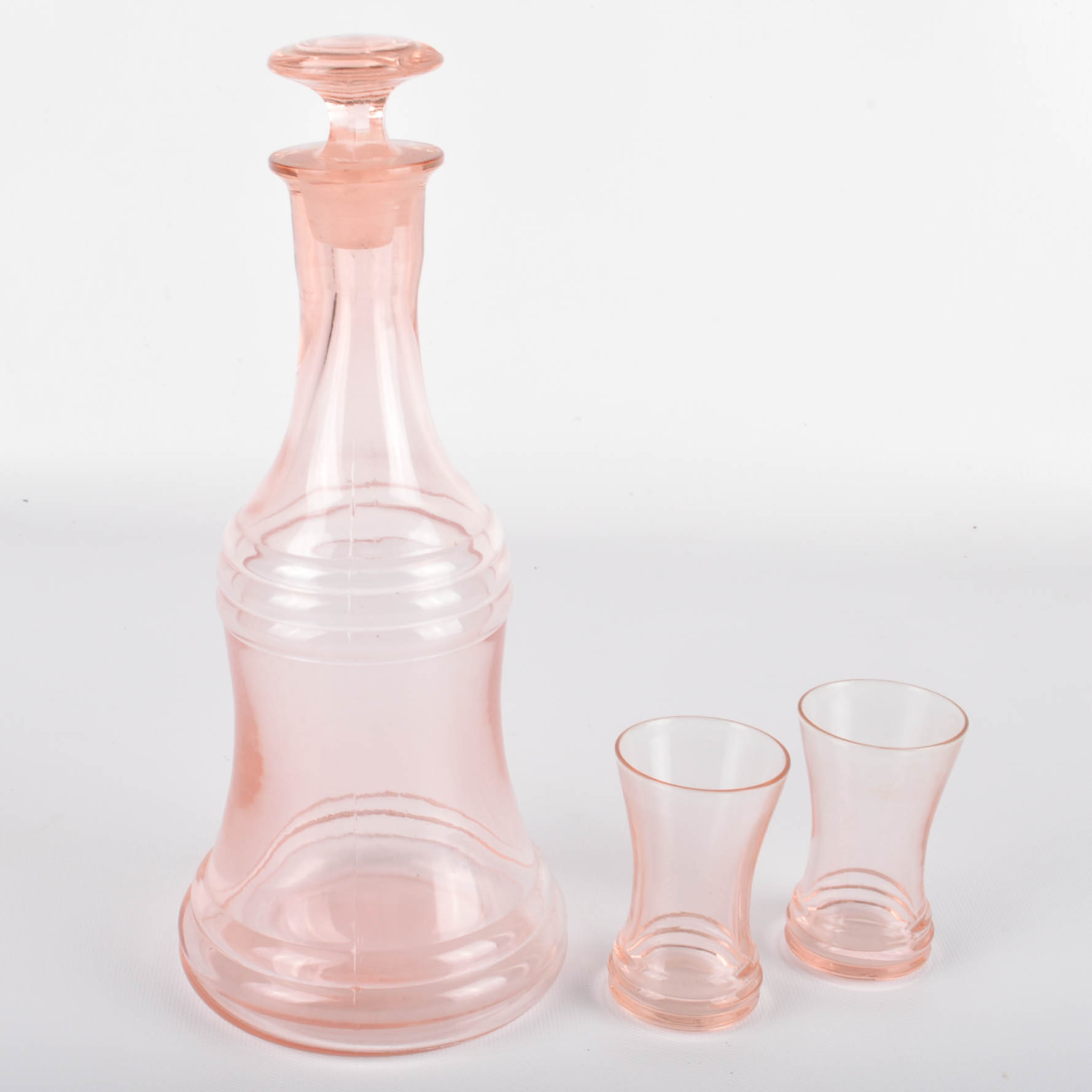 Assortment of Pink Depression Glass