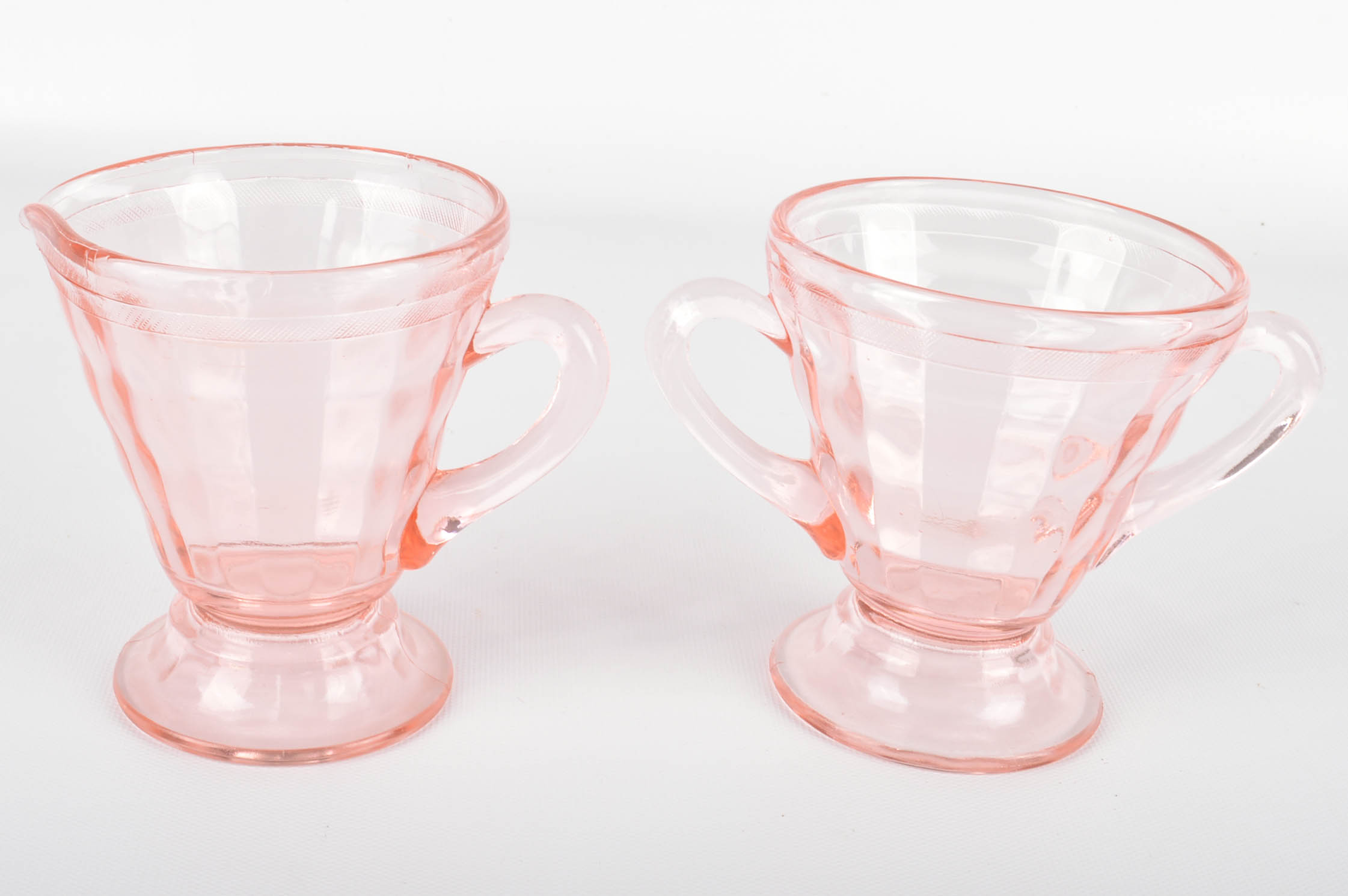 Assortment of Pink Depression Glass