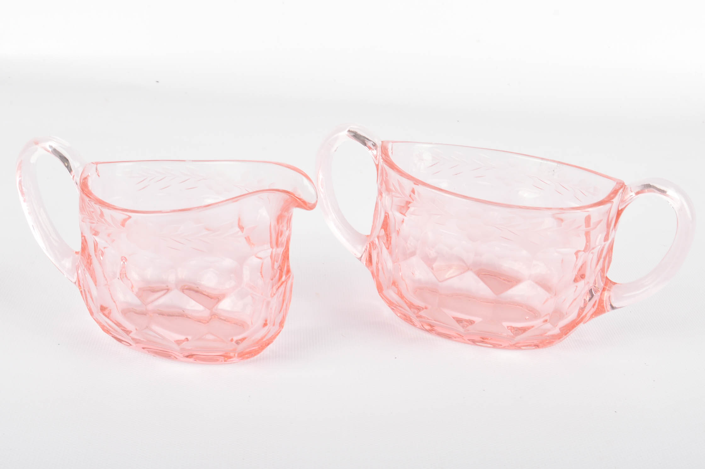 Assortment of Pink Depression Glass
