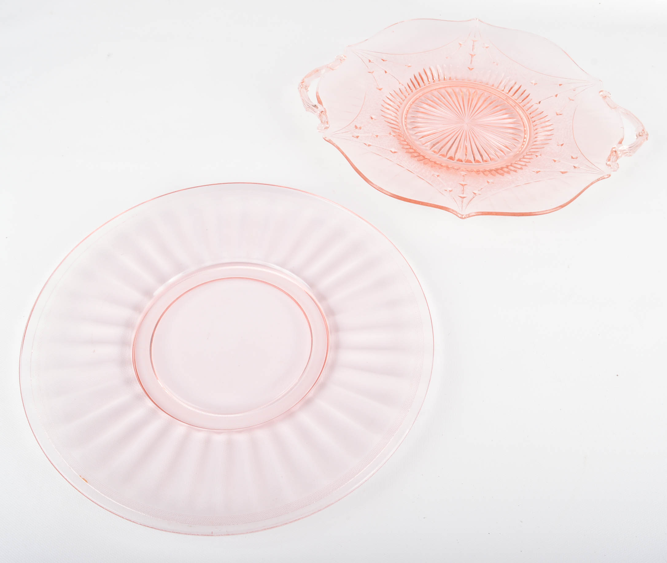 Assortment of Pink Depression Glass
