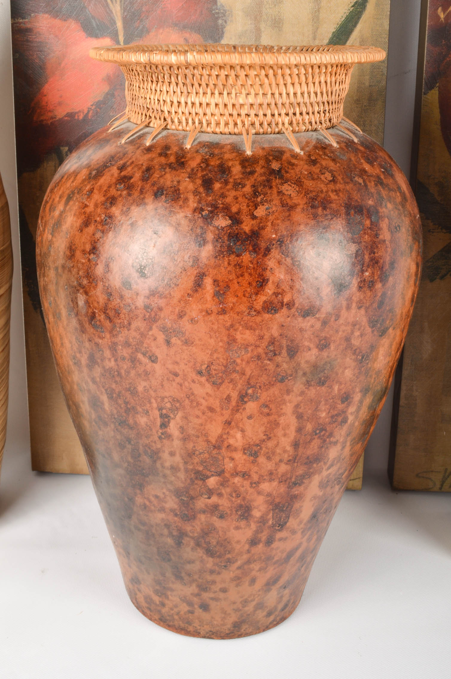 Group of Home Decor Including Vases and Prints