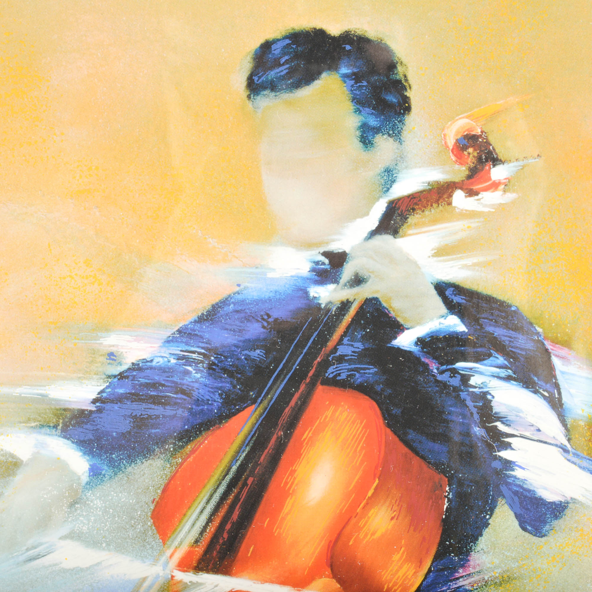 Victor Spahn Limited Edition Serigraph "The Cellist"