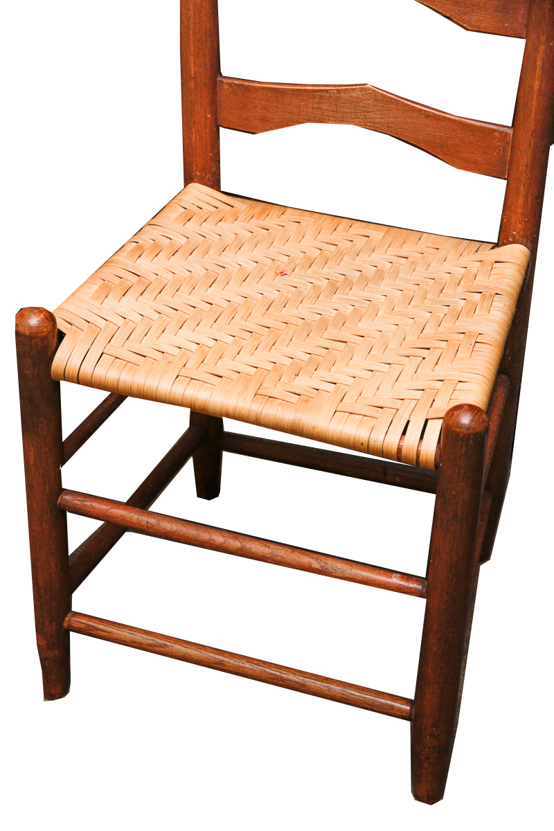 Ladderback Side Chairs With Rush Seats